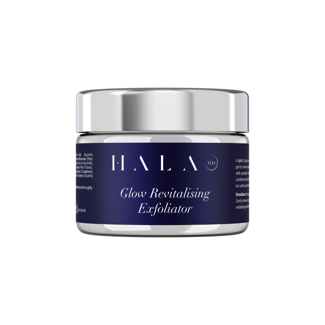 Glow Exfoliator | Dr Hala's Glow Exfoliator gently removes dead skin cells without being harsh on the skin, with intense hydration for softer and brighter skin.
