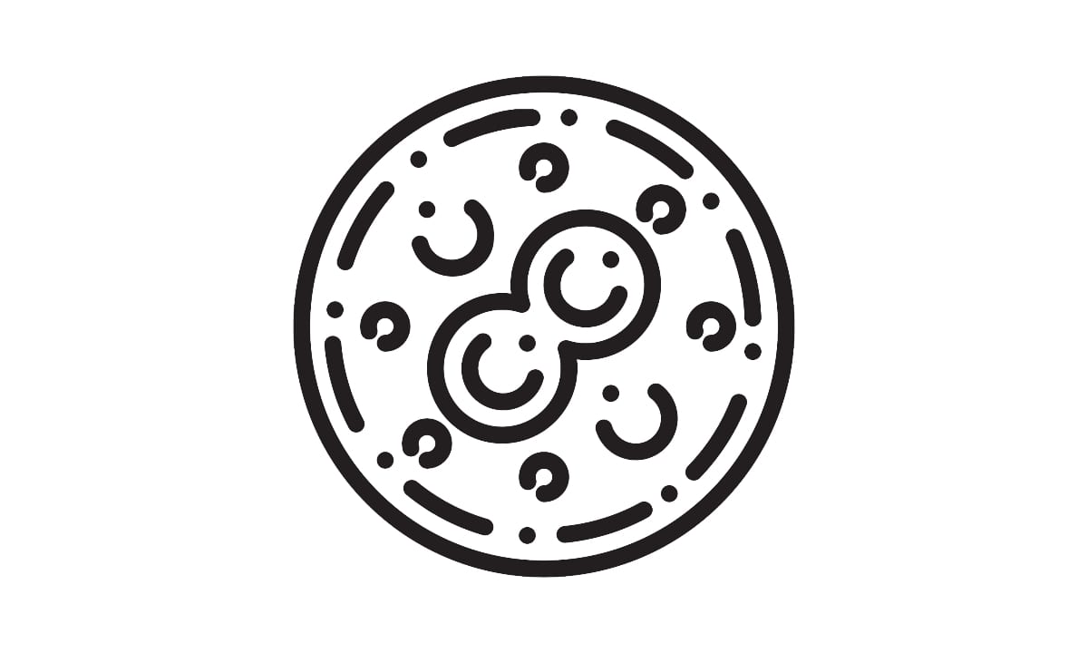 Exosome | Biological cell icon flat style vector illustration.